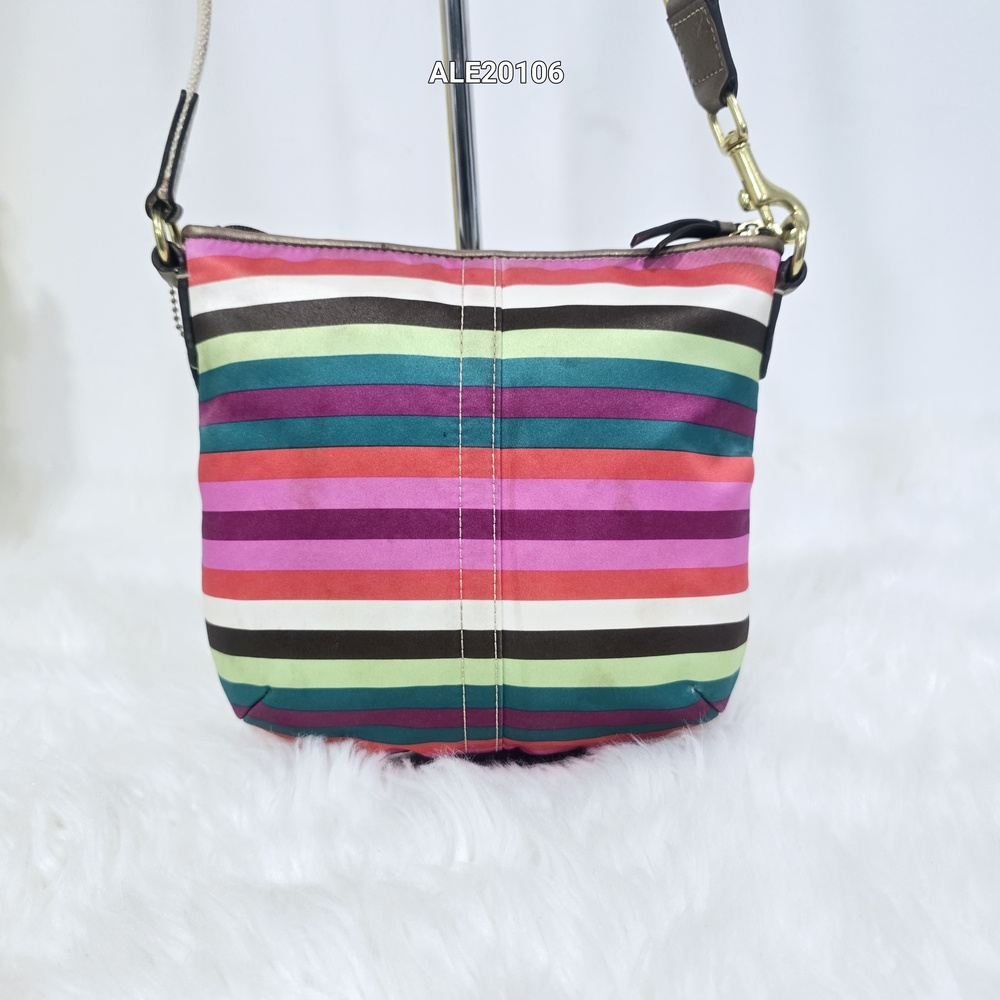 Coach Striped Milticolor Crossbody Bag 65th Anniversary Edition - Picture 4 of 17